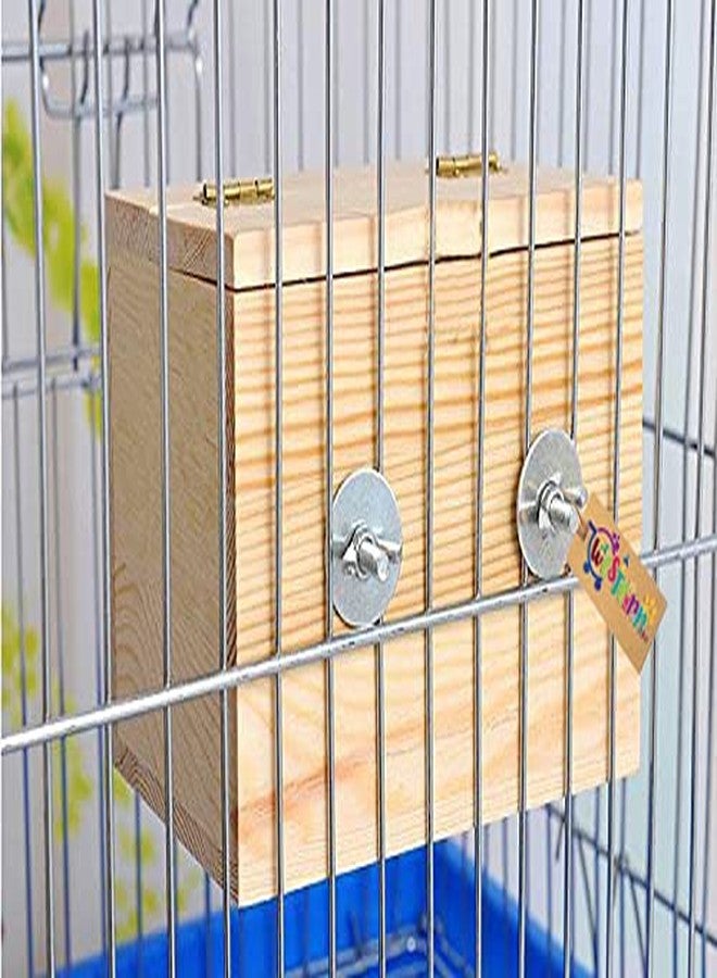 Western Era 9" Jumbo Size Natural Wood Mountable Nest Breeding Box with Perch Attached for Birds (1 Piece) - Image 5